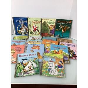 Vintage A little golden book 14 book bundle EUC